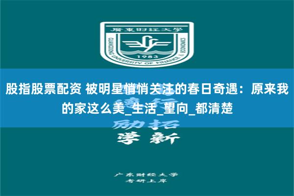 股指股票配资 被明星悄悄关注的春日奇遇：原来我的家这么美_生活_望向_都清楚