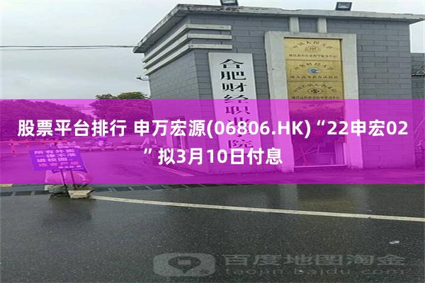 股票平台排行 申万宏源(06806.HK)“22申宏02”拟3月10日付息