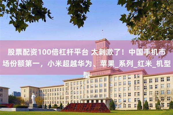 股票配资100倍杠杆平台 太刺激了！中国手机市场份额第一，小米超越华为、苹果_系列_红米_机型